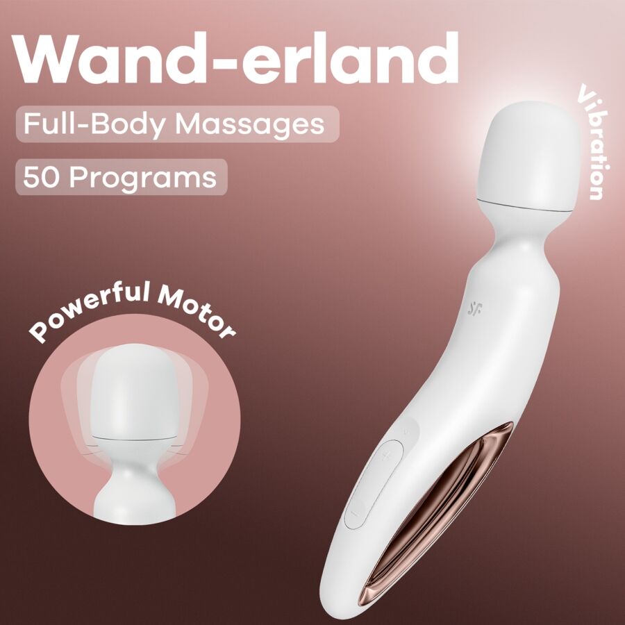 Satisfyer Wand-erland vibrerande massagare i vit färg