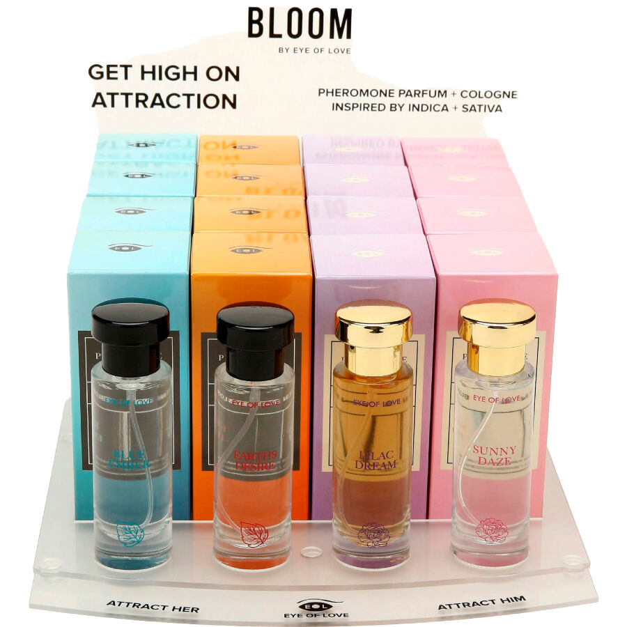 EYE OF LOVE Bloom Display med 4x6 parfymer 10 ml