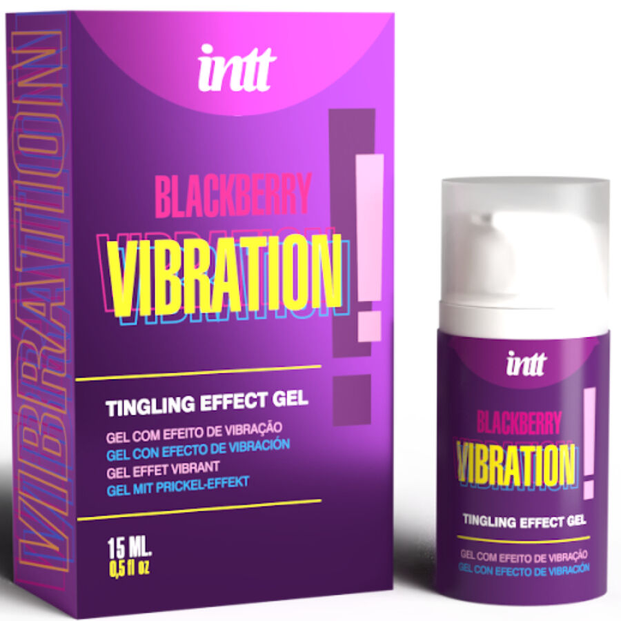 INTT Liquid Vibrating Gel med smak av svartbär 15 ml