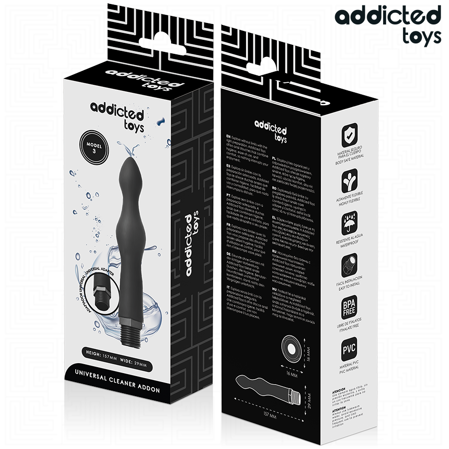 Addicted Toys analrengöring med universell adapter modell 3