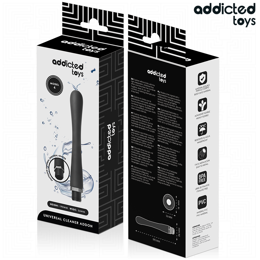 Addicted Toys analrengöring med universaladapter Modell 4