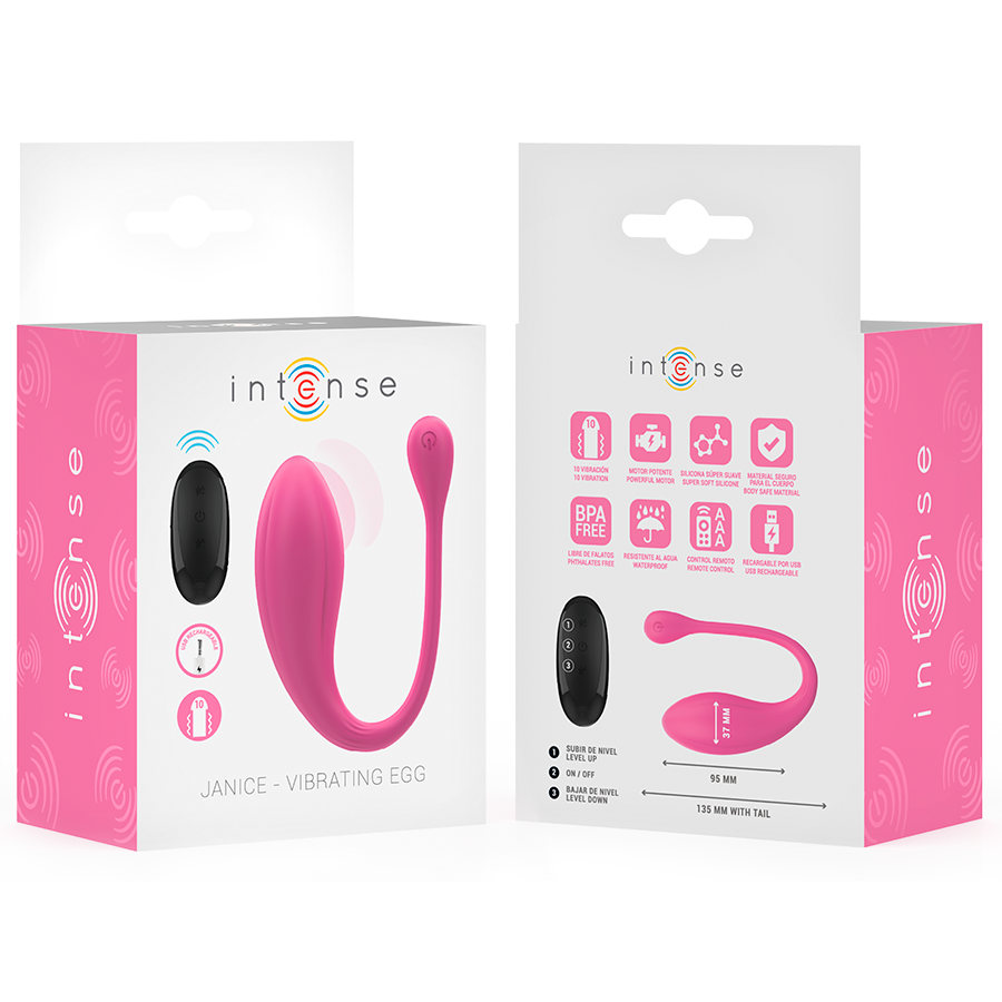 INTENSE JANICE U VIBRATOR i rosa med fjärrkontroll