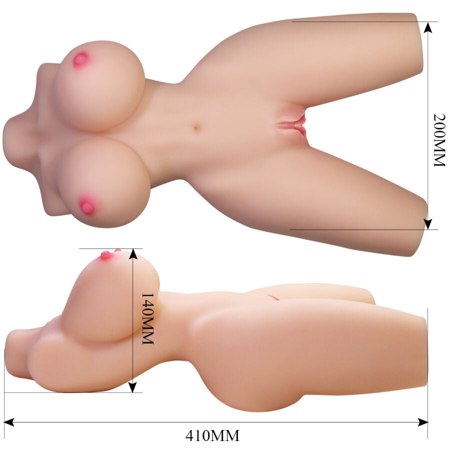 CRAZY BULL - LILY REALISTISK KVINNLIG TORSO VAGINA OCH ANAL 4 KG