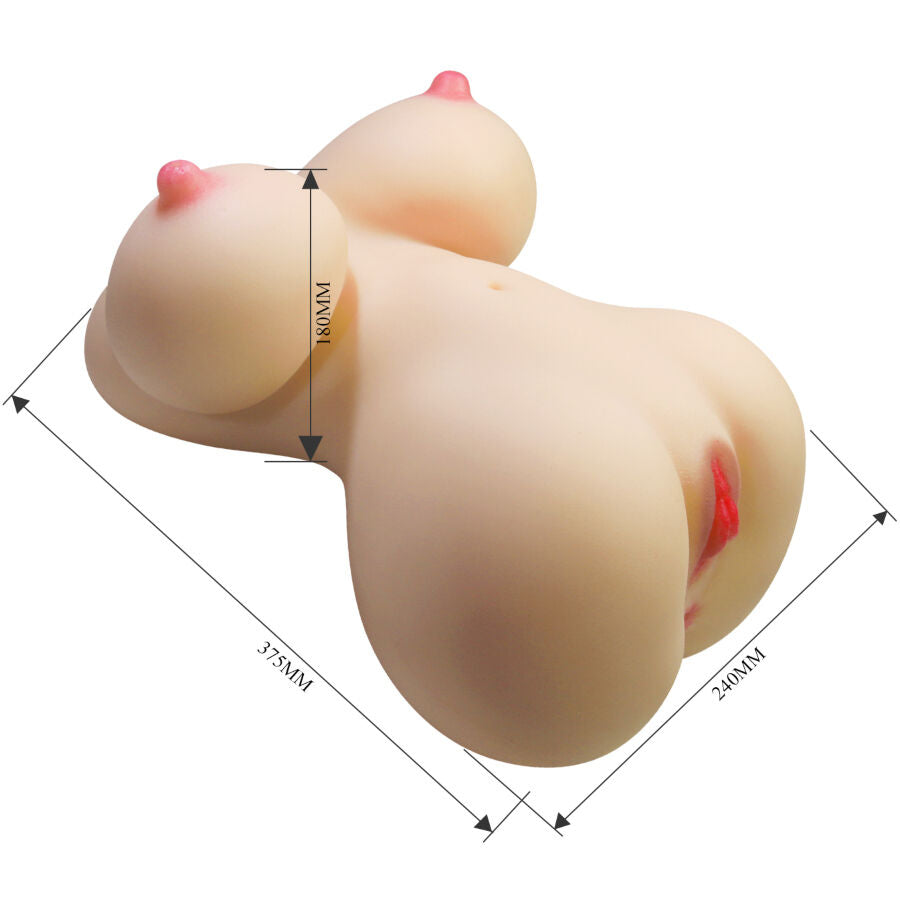 CRAZY BULL - FIONA REALISTISK KVINNLIG TORSO VAGINA OCH ANAL 7.1 KG