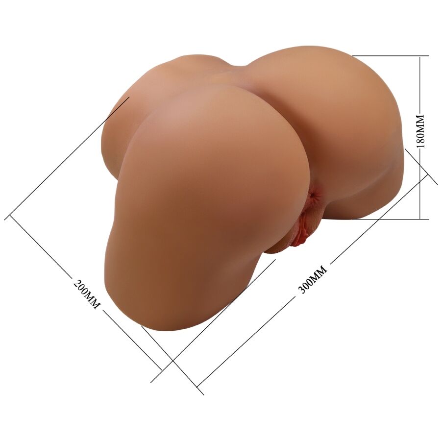 Geriann realistisk kvinnlig rumpvibrator med ljud och suktionsfunktion