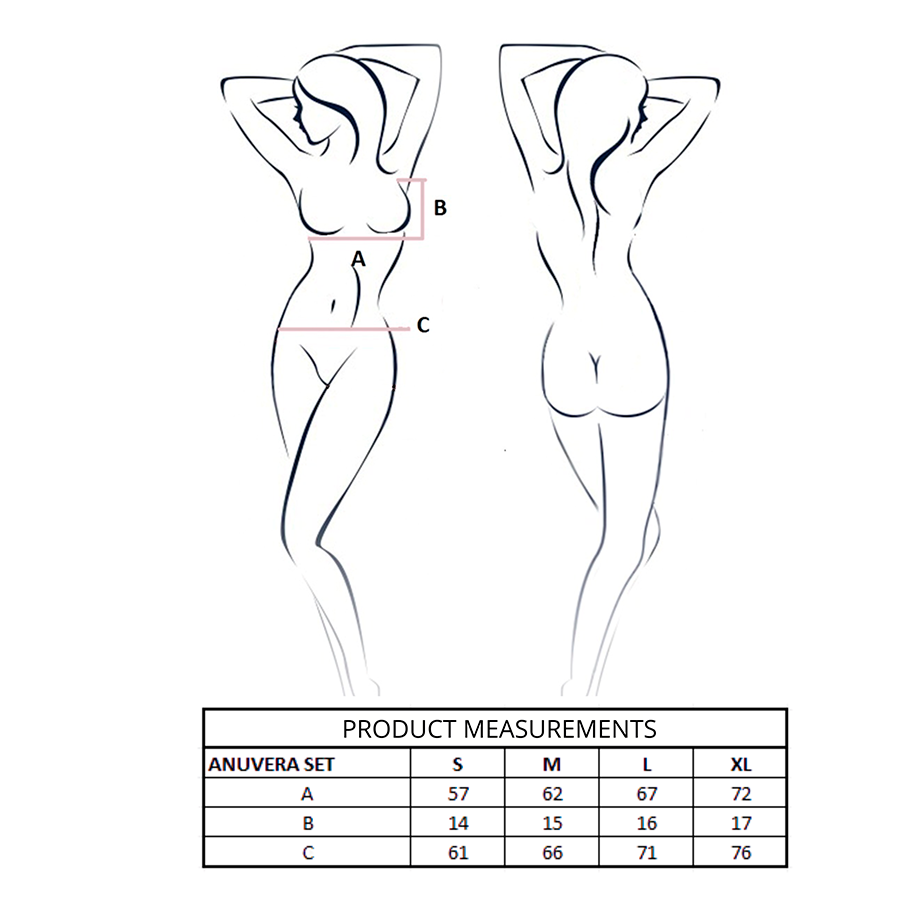 PASSION - ANUVERA BH + TANGA SET SVART S/M