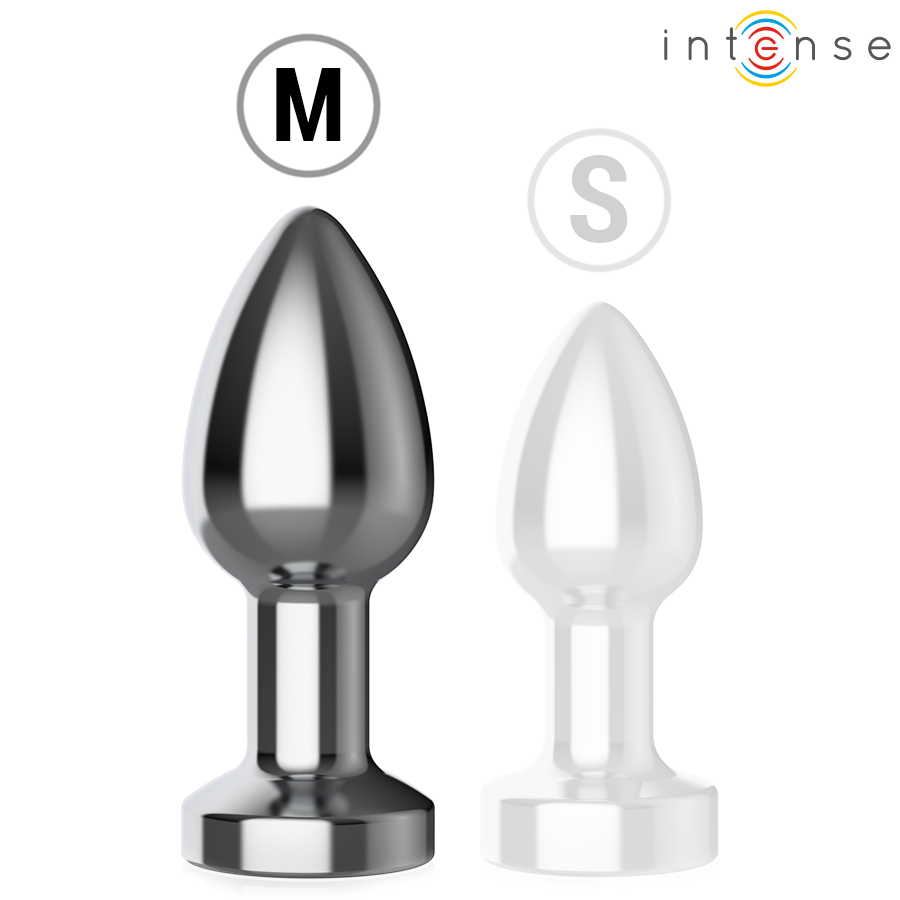 Vibrerande metallanalplugg med LED-lampor, storlek M