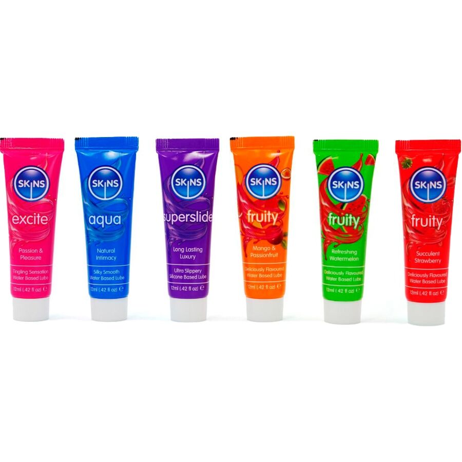 SKINS Vital & Fruity Lubes Kit med 6 glidmedel 12 ml