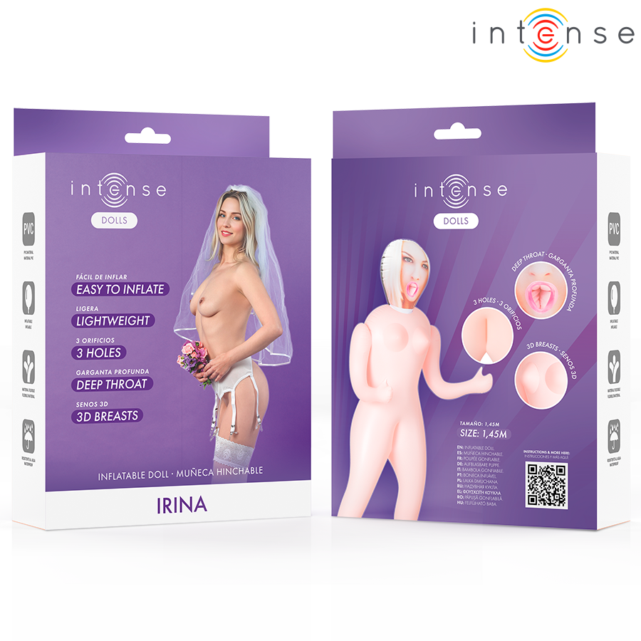 INTENSE DOLLS - IRINA INFLATABLE DOLL MED TRE ÖPPNINGAR