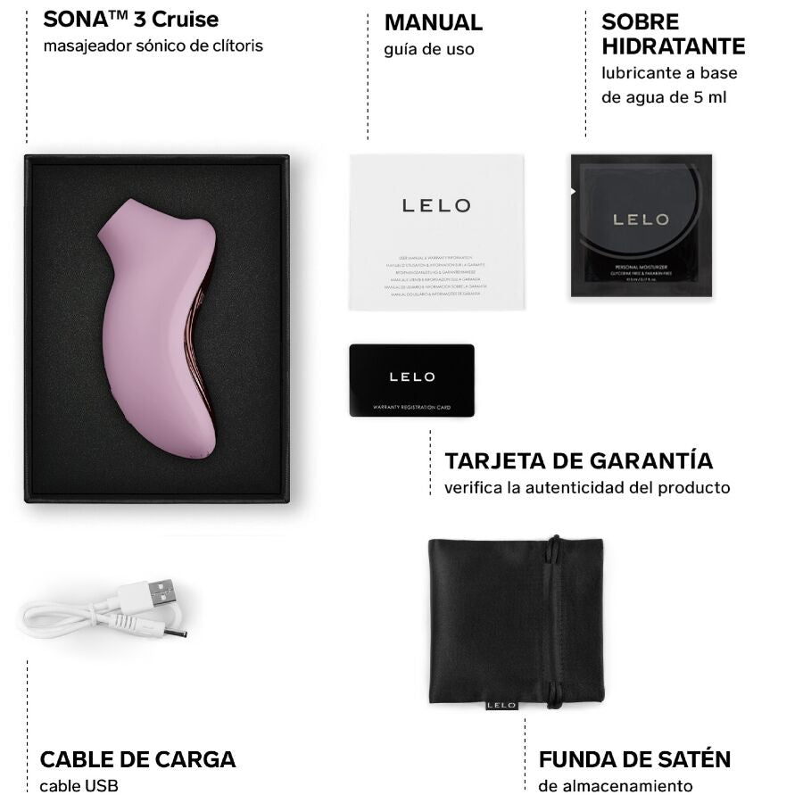 LELO SONA 3 Cruise klitoralmassagér i mjuk rosa färg