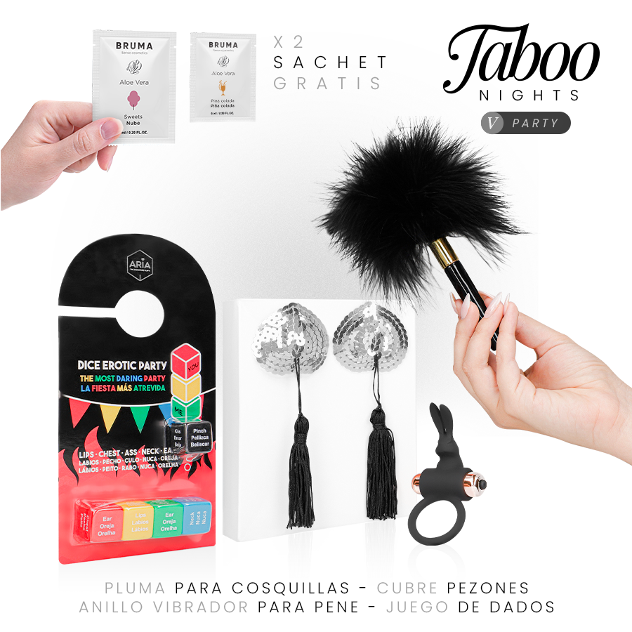 TABOO NIGHTS - 5: PARTY paket med erotiska spel och tillbehör