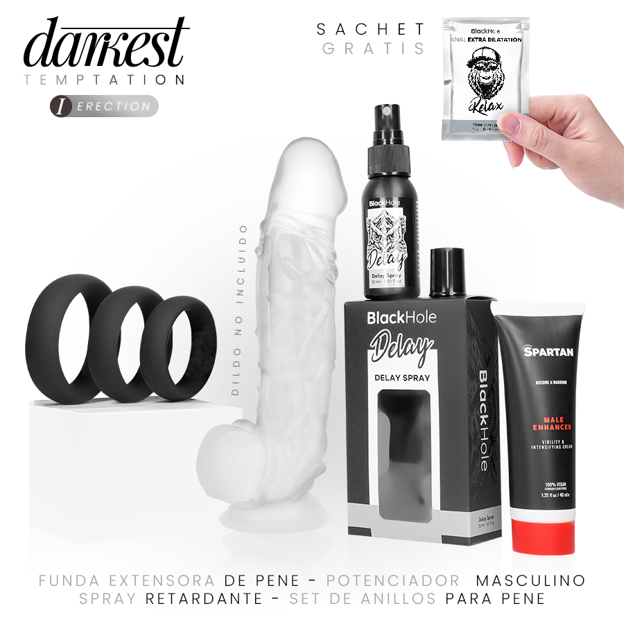 DARKEST TEMPTATION - 1: ERECTION paket med tillbehör för förbättrad erektion
