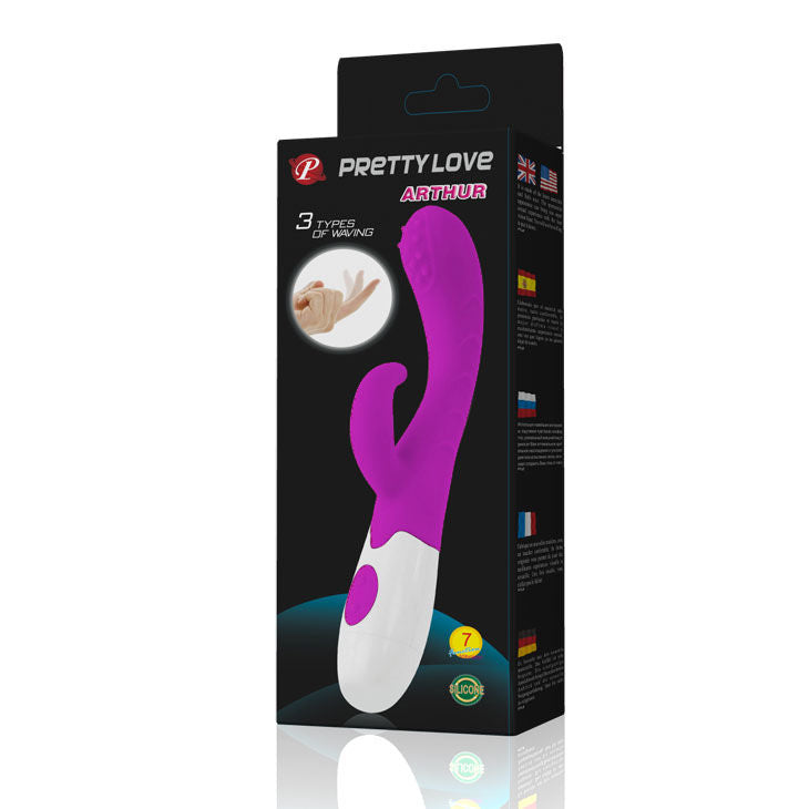 Elegant lila och vit vibrator för klitorisk och vaginal stimulering