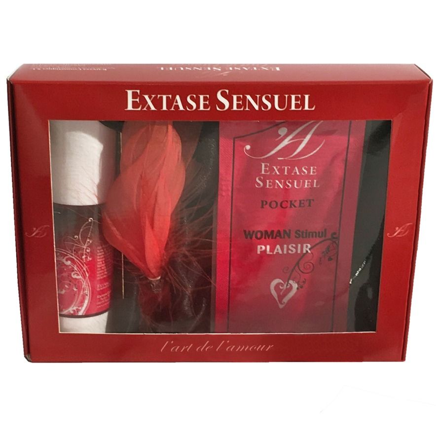 Extase Sensual Voyage Sensuel Chest med olika intima produkter