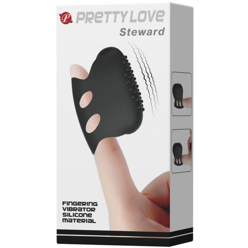 Texturerad svart thimble med vibration från Pretty Love