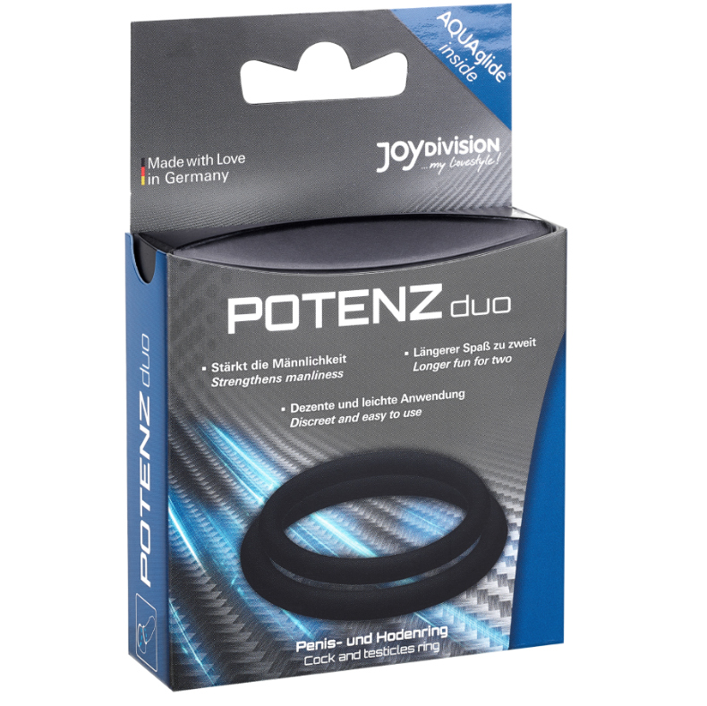 JOYDIVISION POTENZDUO svarta ringar i storlek M