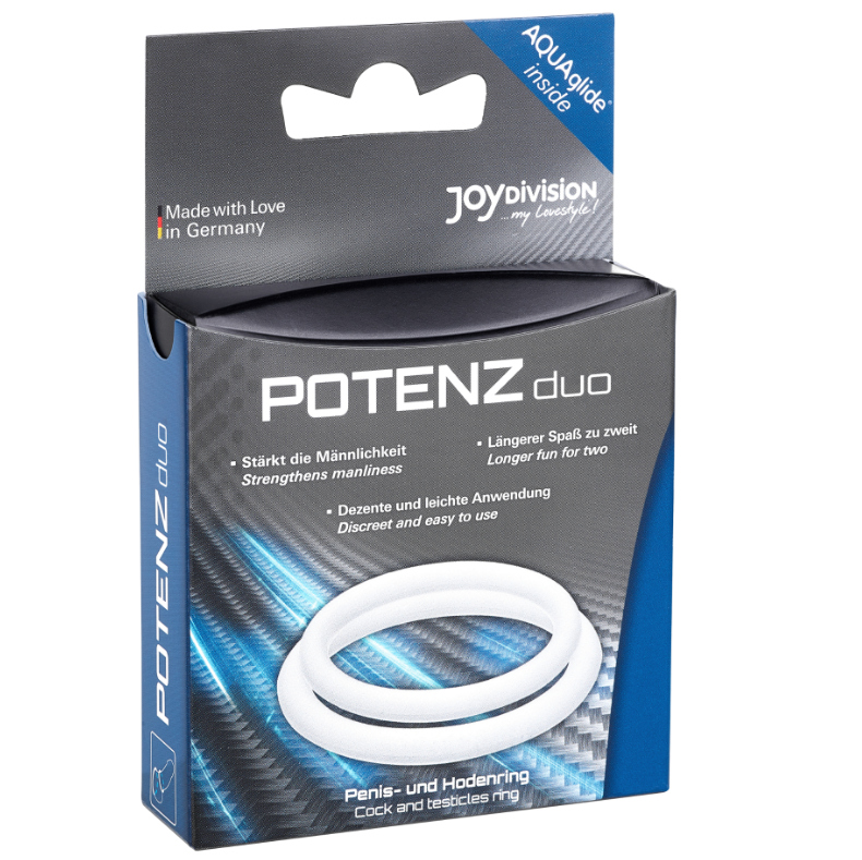 JOYDIVISION POTENZDUO vita ringar i storlek M