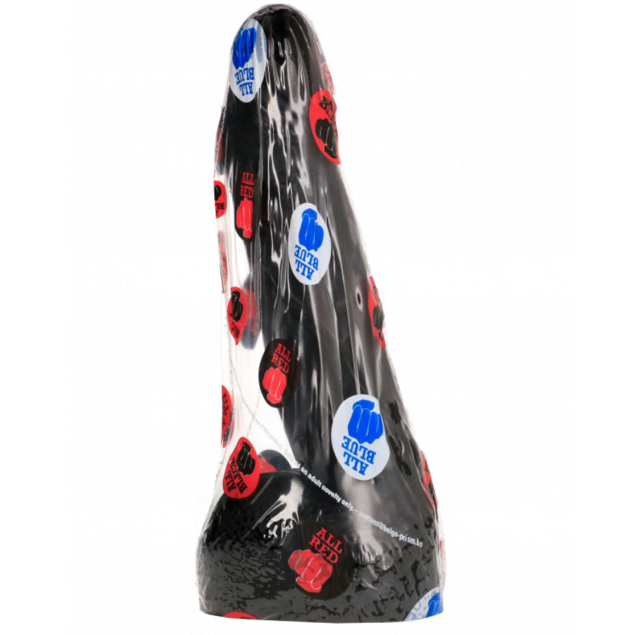 ALL BLACK fisting dildo 20 cm med realistisk struktur