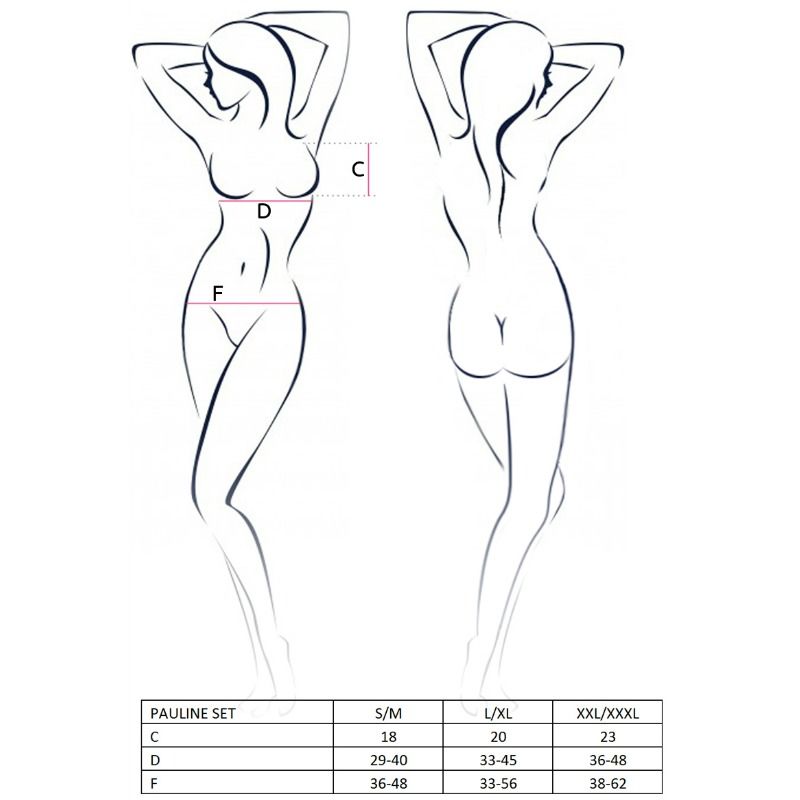 PASSION - WOMAN PAULINE SET 3 DELAR STORLEK S/M