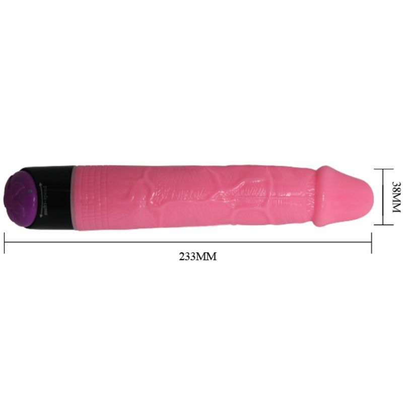 BAILE färgglad realistisk vibrator 23 cm