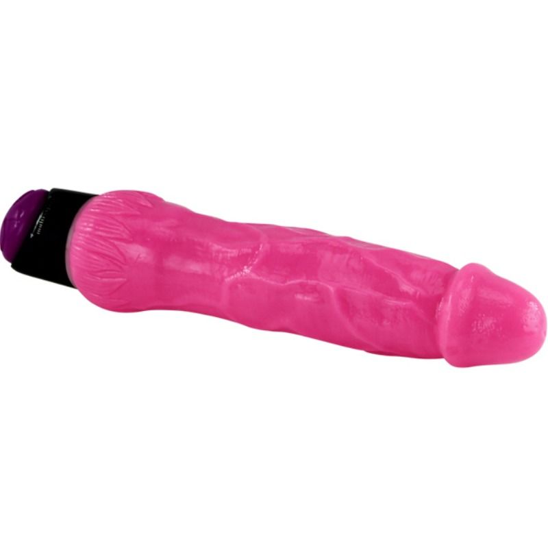 Färgglad realistisk vibrator från BAILE, 24 cm lång