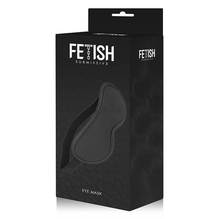 Fetish Submissive vegansk lädermask II med nopren-foder