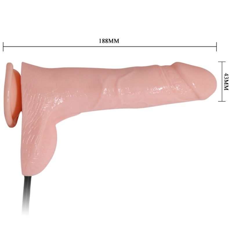 Realistisk vibrerande och inflaterbar dildo 18,8 cm