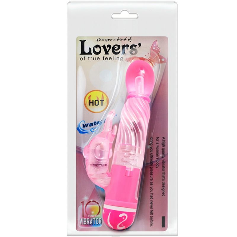 BAILE - Multihastighets vibrator med rosa stimulator