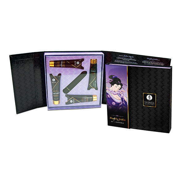 Shunga Naughty Geisha Kit med olika erotiska produkter
