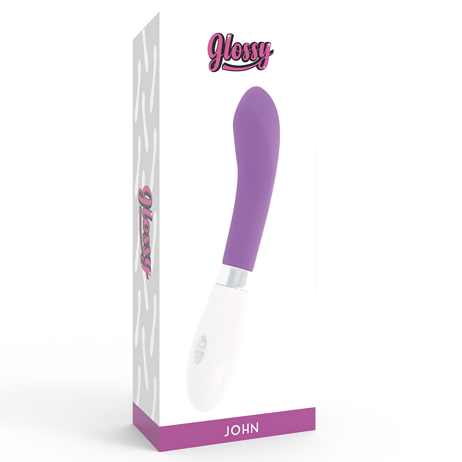 Lila GLOSSY John vibrator med ergonomisk design