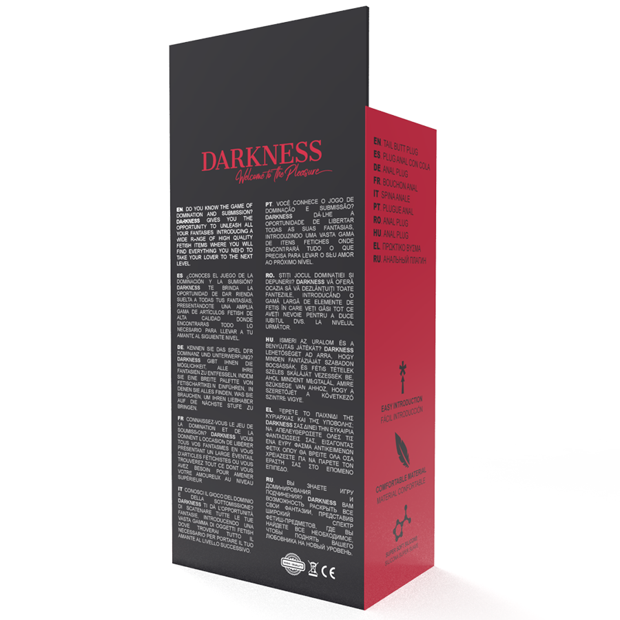 DARKNESS anal plug 28 cm i svart silikon