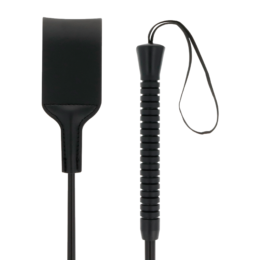 DARKNESS Fetish Black Wide BDSM Riding Crop