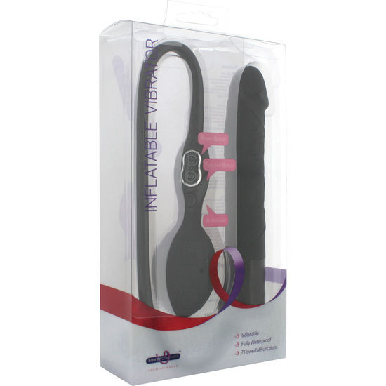 SEVEN CREATIONS - Svart uppblåsbar vibrator