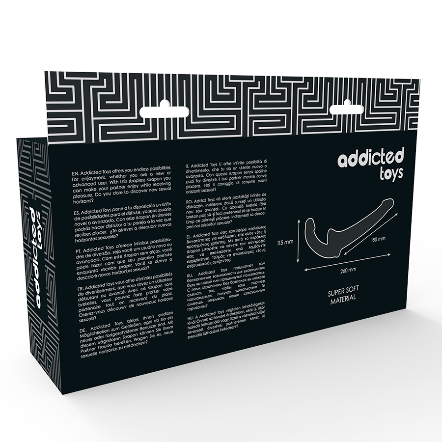 ADDICTED TOYS - DILDO MED RNA S UTAN UNDERKASTELSE SVART