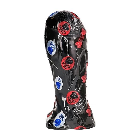 All Black Dildo 22 cm med bred tå