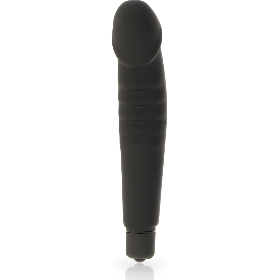 DOLCE VITA realistisk nöje vibrator i svart silikon