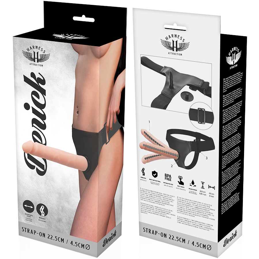 HARNESS ATTRACTION - DERICK ARTICULABLE FLESH 22,5 CM -O- 4,5 CM