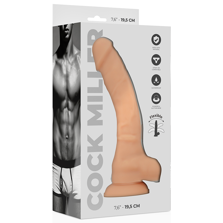 COCK MILLER Dildo i realistisk silikon, 19,5 cm