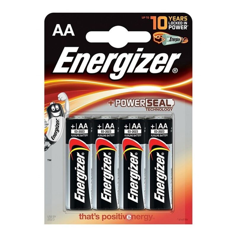 Energizer AA Alkaline Batteri LR6 paket med 4 stycken