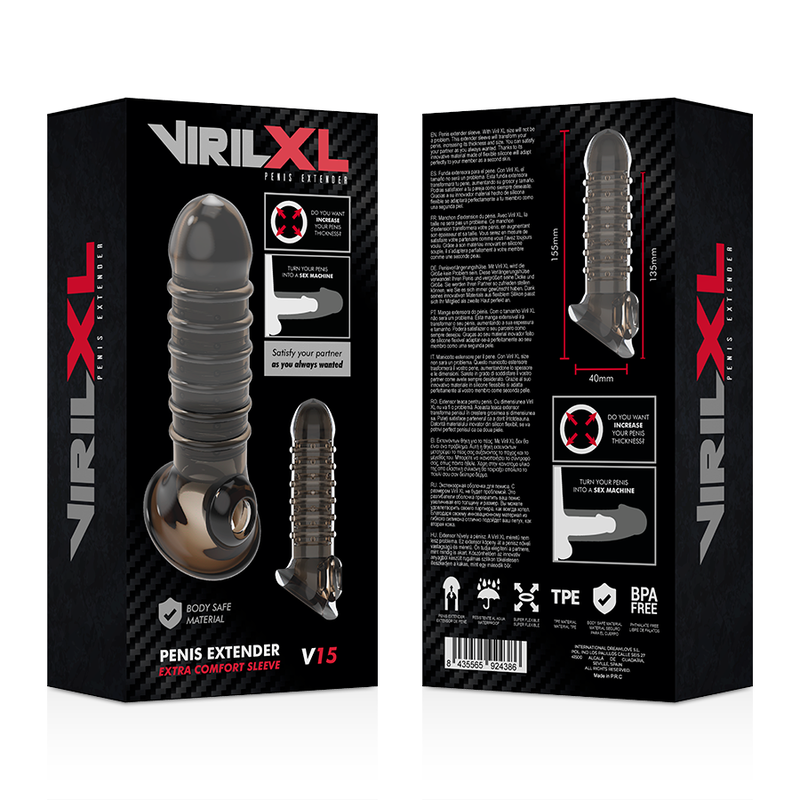 VIRILXL penis extension och fodral i svart