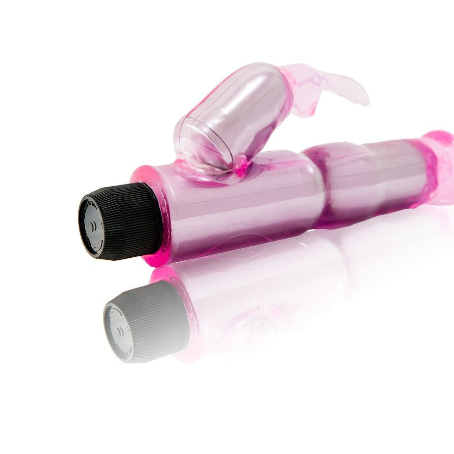 Gelévibrator med klitorisstimulator
