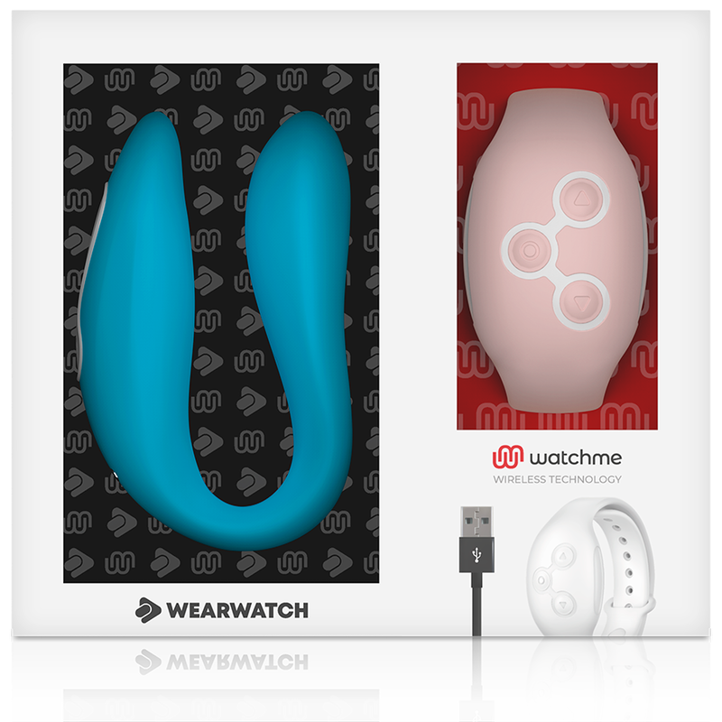 WEARWATCH DUAL TECHNOLOGY VIBRATOR i indigo och rosa