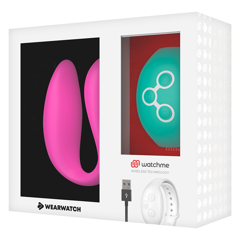 WEARWATCH Dual Technology WatchMe Vibrator i fuchsia och havsvatten