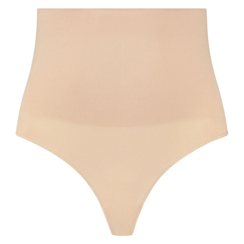 BYE-BRA tanga stil sömlös korsett i beige, storlek L