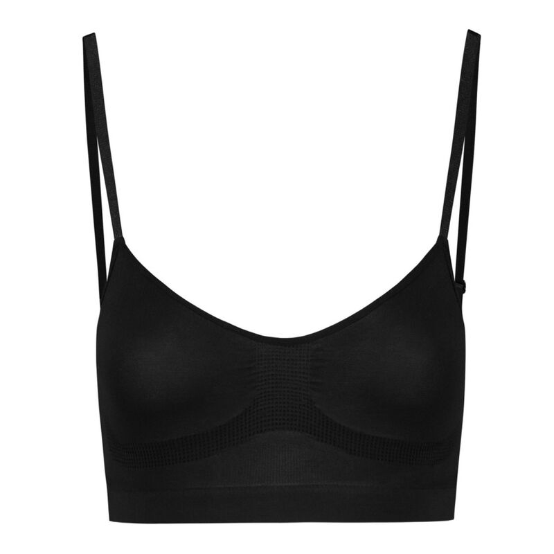 BYE-BRA Medium Control Seamless BH i svart, storlek M