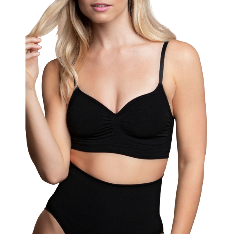 BYE-BRA Medium Control Seamless BH i svart, storlek L