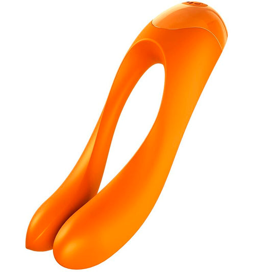 Satisfyer Candy Cane finger vibrator i orange