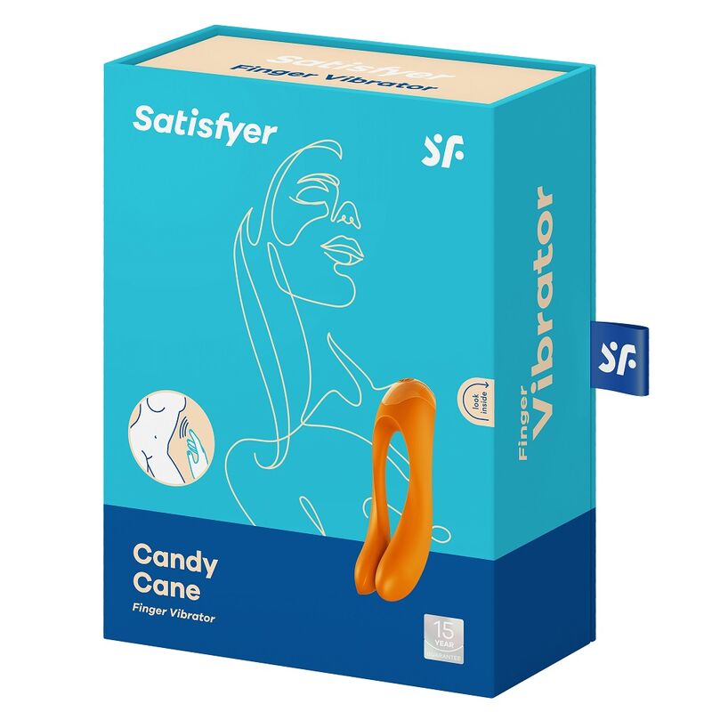 Satisfyer Candy Cane finger vibrator i orange