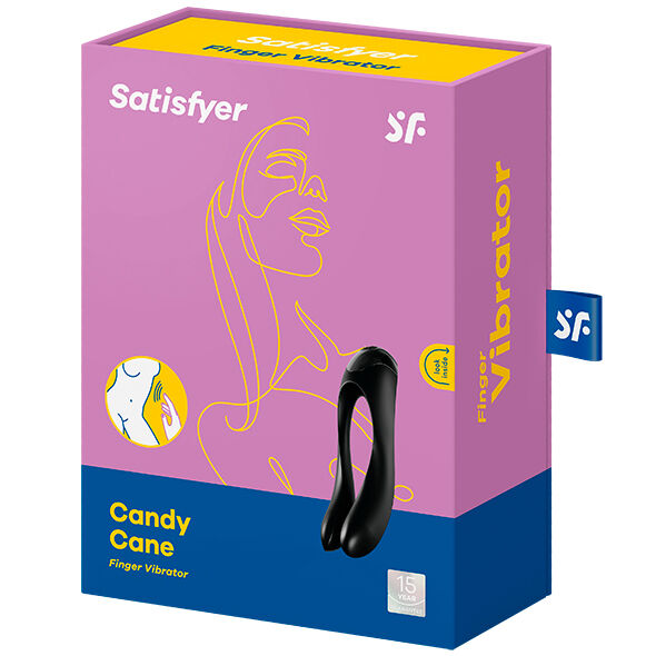 Satisfyer Candy Cane Finger Vibrator i svart