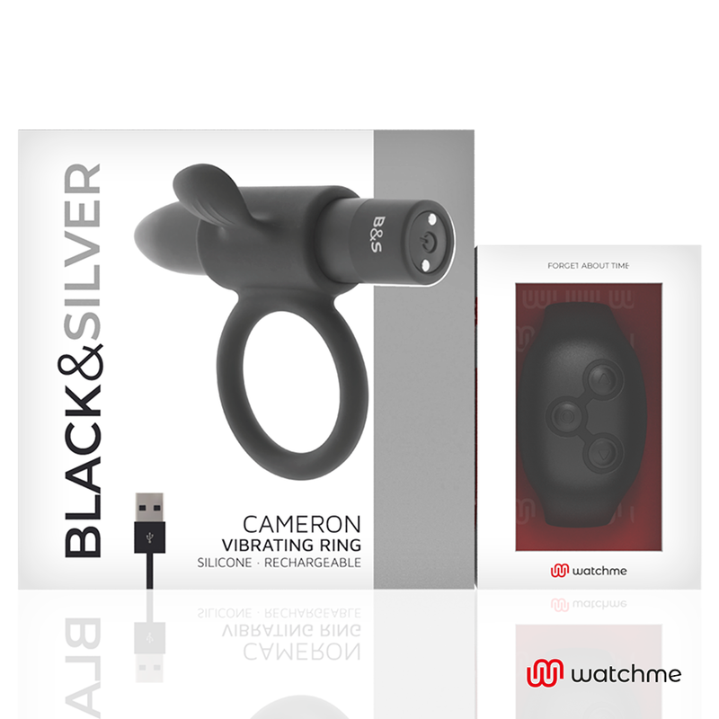 BLACK&SILVER - CAMERON FJÄRRKONTROLL PENISRING WATCHME